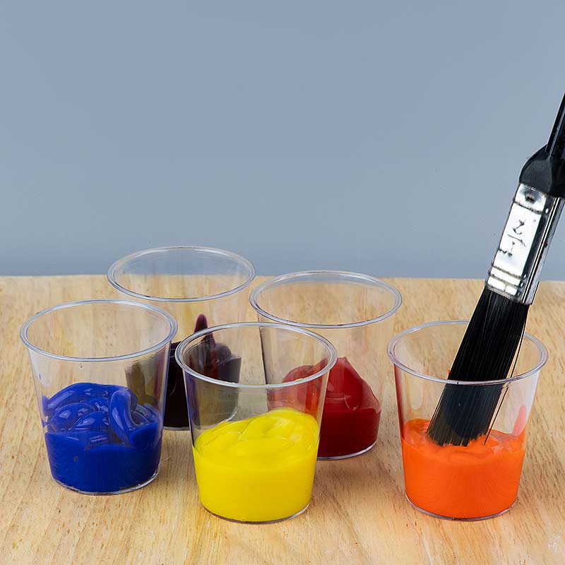 Amazon product photography in Manchester by Brandwin Digital - example image of plastic shot glasses being used for painting